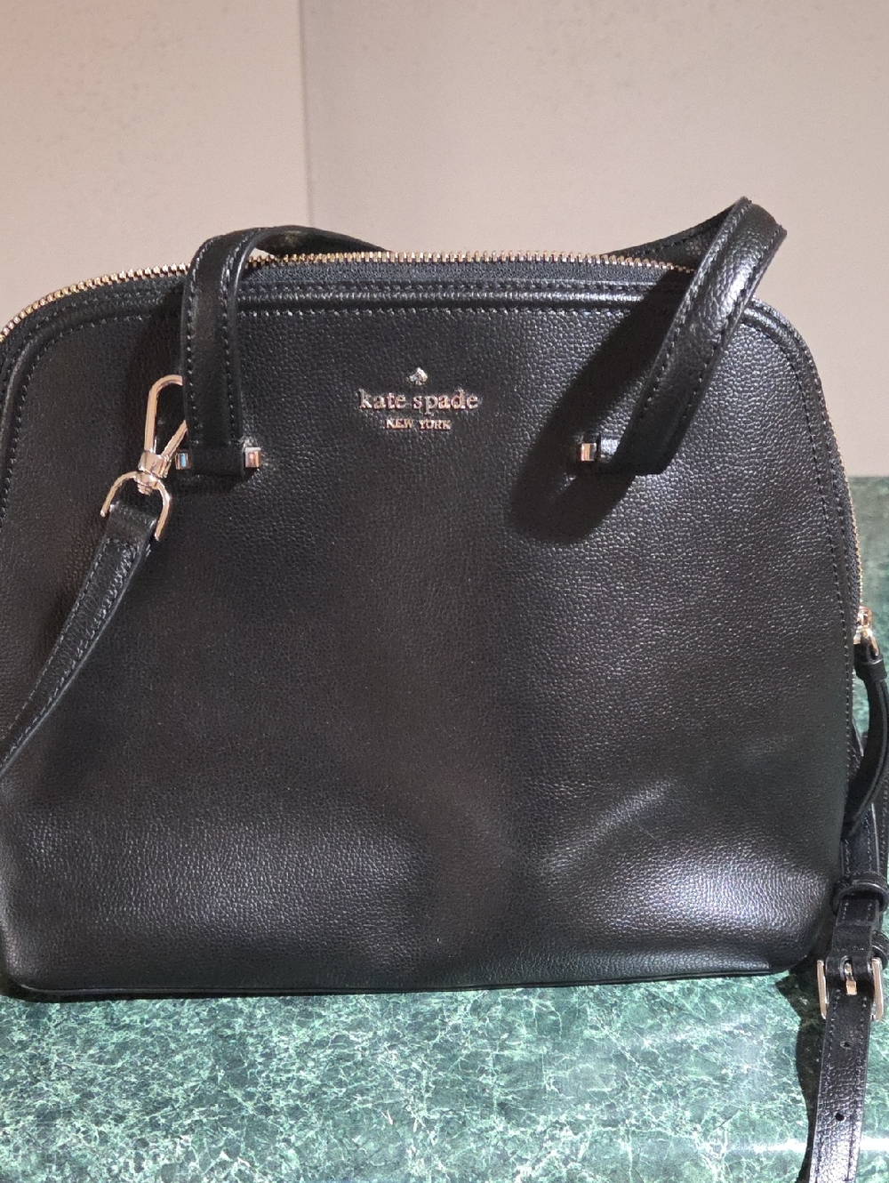 kate spade New York Black Leather Crossbody Bag